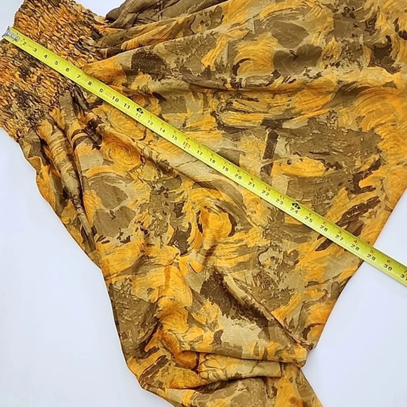 Lombok Romper Semi Sheer Onesie Boho  Stretch Orange Brown Size Small/Medium - Picture 10 of 13